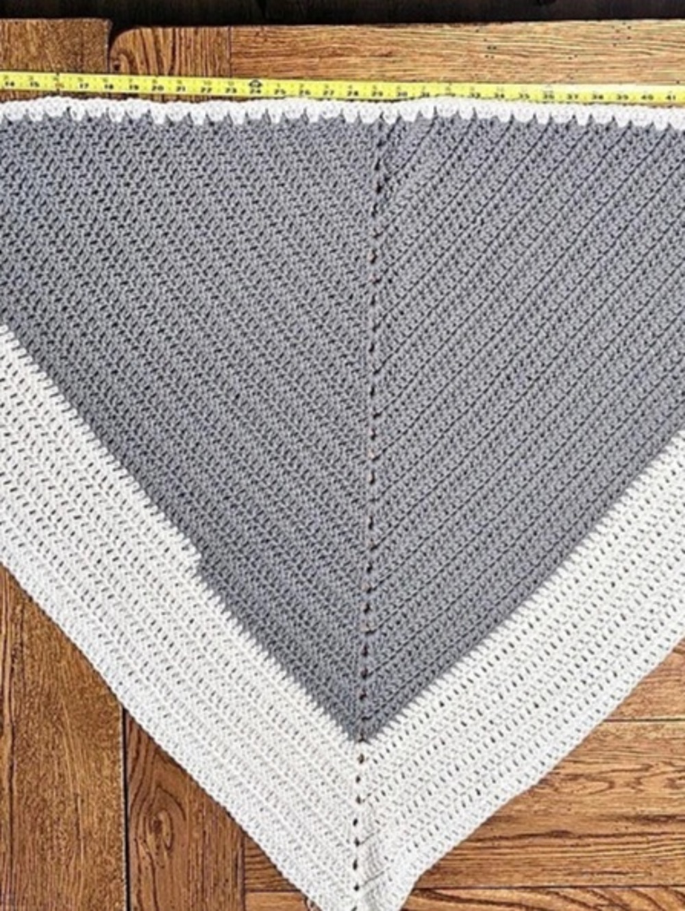 Hand Crocheted Color Block Shaw
